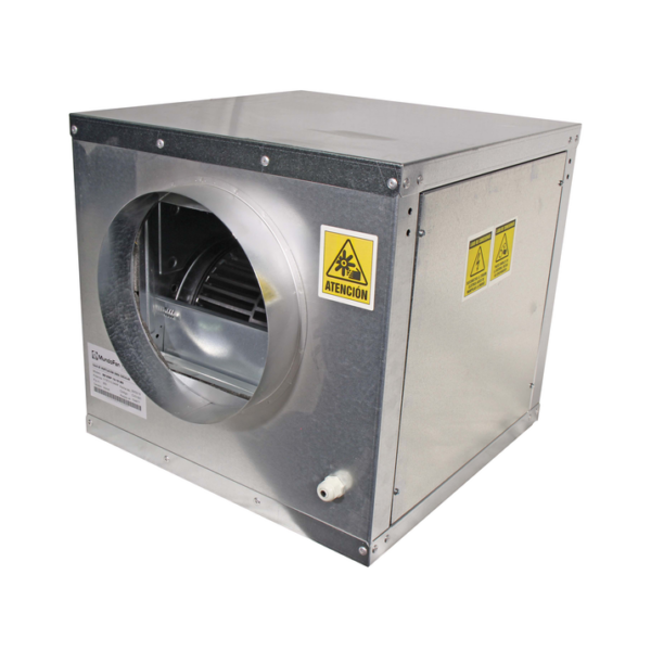 Caja de ventilación circular con motor incorporado rodete de chapa Mundofan BD ERP RC