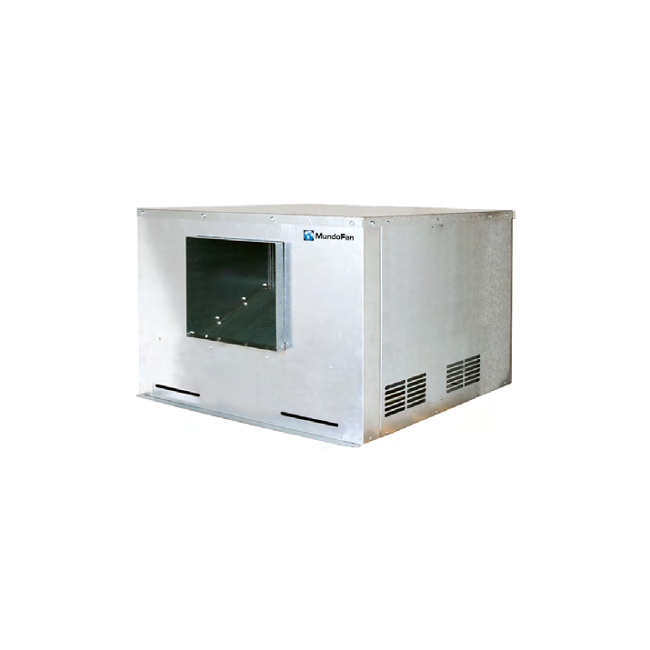 Caja de ventilación compacta Serie BV Mundofan en chapa galvanizada